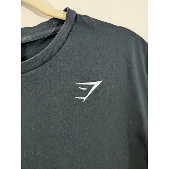 Gymshark Crest T-Shirt Men’s Large Short Sleeve Crew Neck Black 100% Cotton Tee - Picture 3 of 8